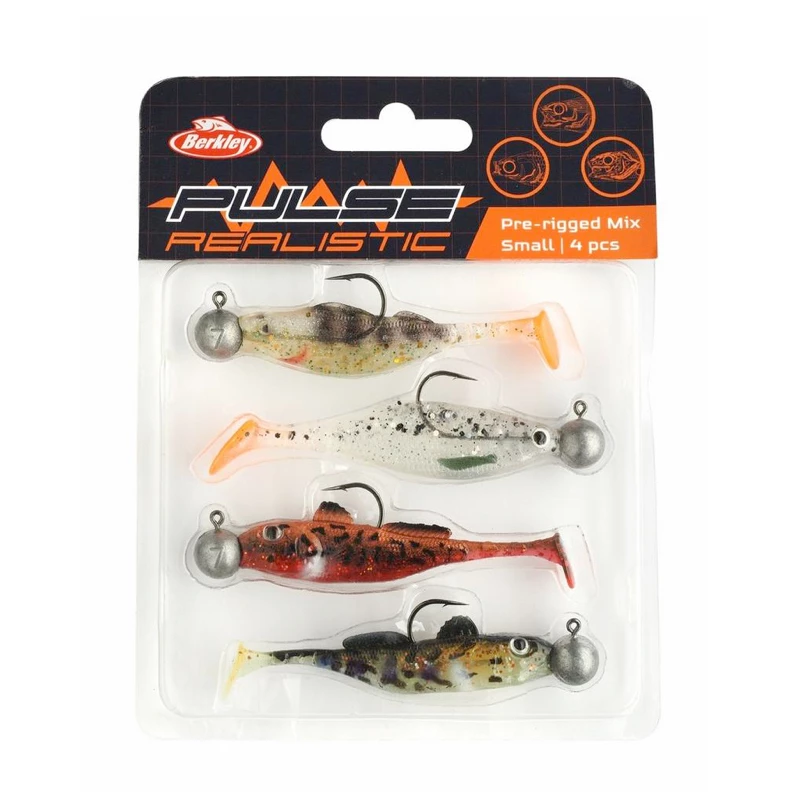 Berkley Pulse Realistic Pre-Rigged Mix Small (4-pack) 3 Berkley Pulse Realistic Pre-Rigged Mix Small (4-pack)