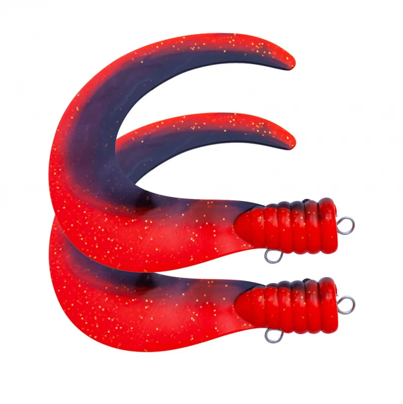 SvartZonker Big Tail (2-pack) C27 UV Fluo Red/Black 3 SvartZonker Big Tail (2-pack) C27 UV Fluo Red/Black
